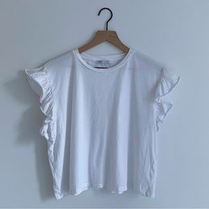 ruffle sleeve tshirt